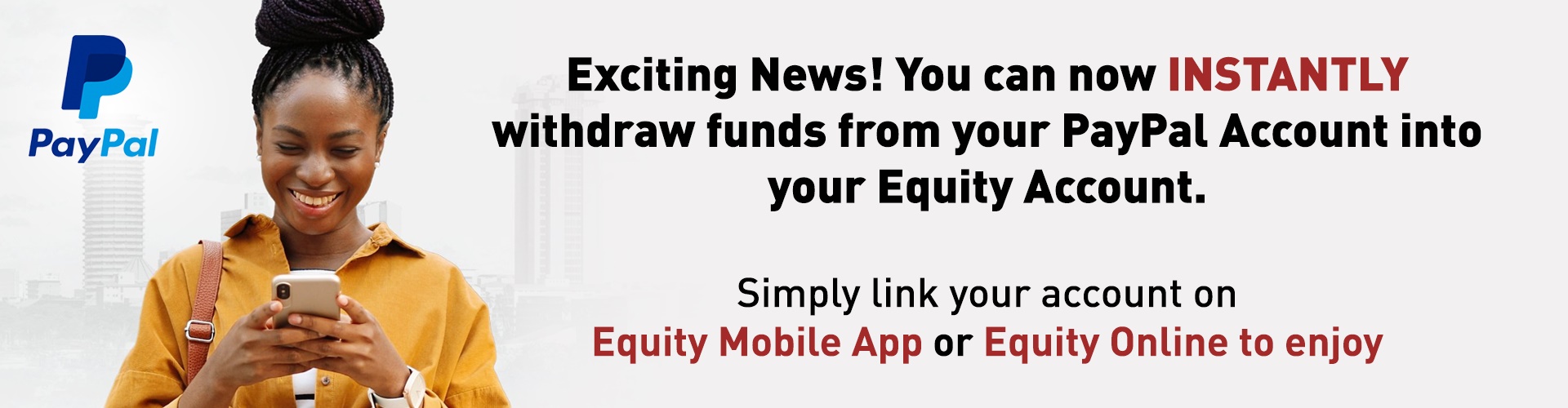 Instantly withdraw funds from PayPal to your Equity Account